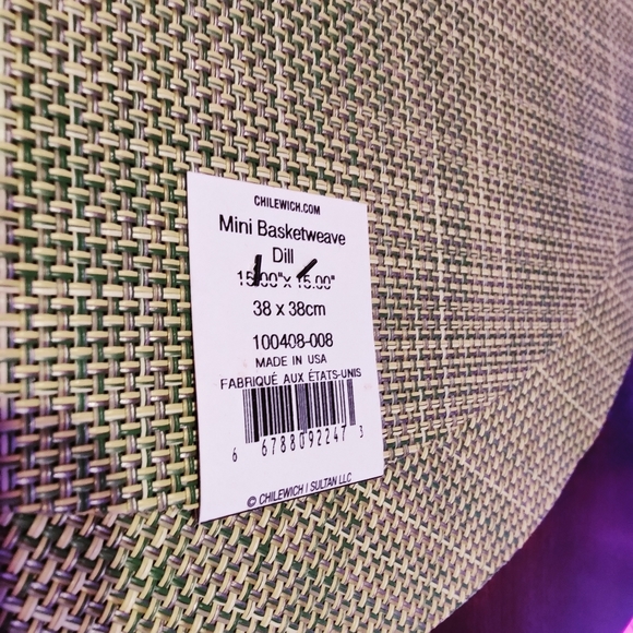 Chilewich Mini Basketweave Round Placemat - 15" - Picture 2 of 6